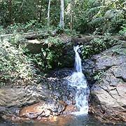 Natural stream and waterfall used as a possible rural raw-water source