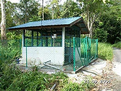 Pump house for an online rural drinking water disinfection system
