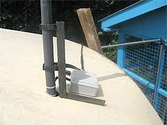 ORP redox monitoring equipment installed on a rural water reservoir