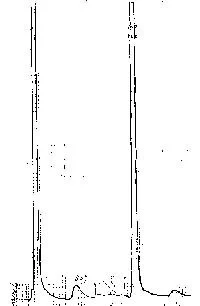 Ion chromatogram of Envirolyte Anolyte Strong 1 to 20 dilution with sulphate ion added