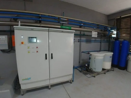 Envirolyte CIP 300/300 anolyte catholyte generator installed at Coca-Cola factory in South Africa