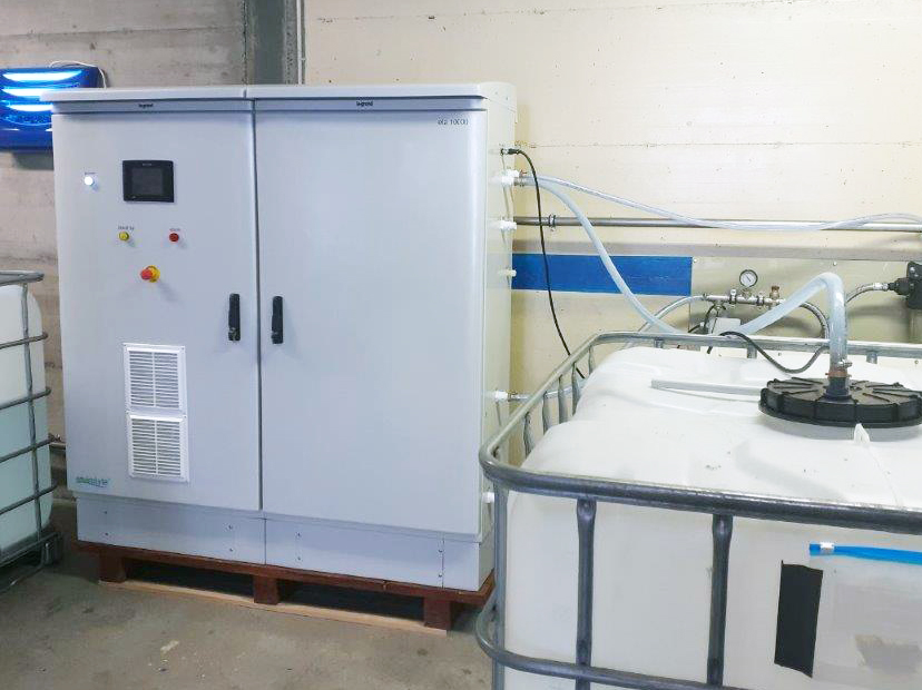 Envirolyte ELA 10000 anolyte generator installation in Switzerland
